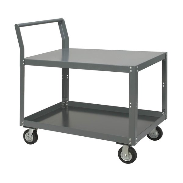 Global Industrial Two Shelf Unassembled Heavy Duty Service Cart, 1200 Lb. Capacity, 36L x 24W x 27H 752245